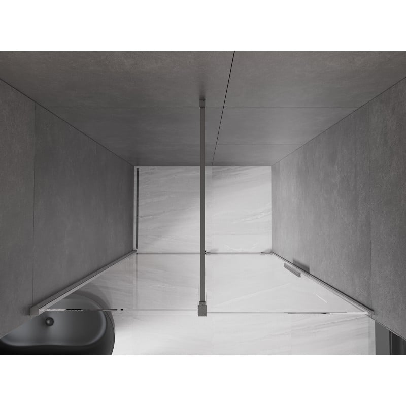 Mexen Velar posuvné sprchové dveře 160 cm, transparentní, gun metal - 871-160-000-01-95