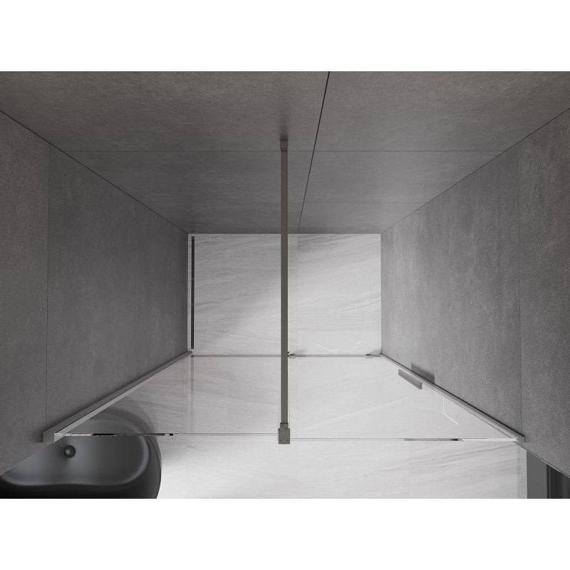 Mexen Velar posuvné sprchové dveře 140 cm, transparentní, gun metal - 871-140-000-01-95