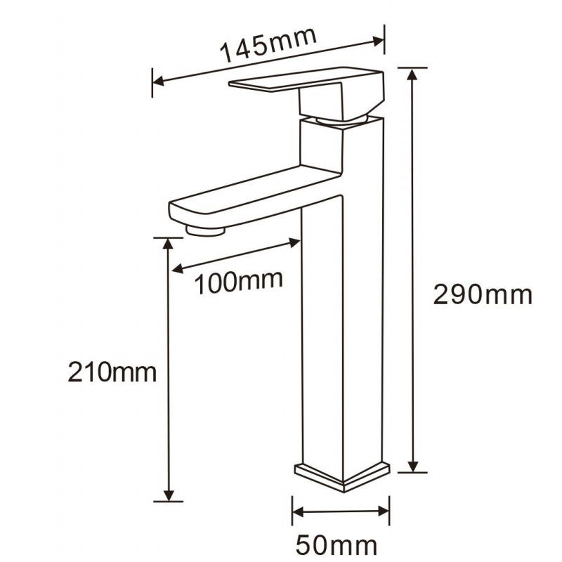 Mexen Emma vysoká umyvadlová baterie, zlatá kartáčovaná - 71910-50