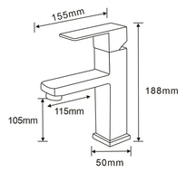 Mexen Emma baterie umyvadlová, zlatá kartáčovaná - 71900-50