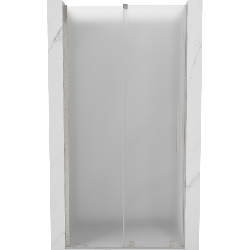 Mexen Velar posuvné sprchové dveře 110 cm, matné, kartáčovaný nikl - 871-110-000-31-97