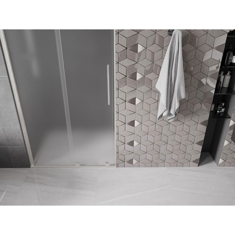 Mexen Velar posuvné sprchové dveře 110 cm, matné, kartáčovaný nikl - 871-110-000-31-97