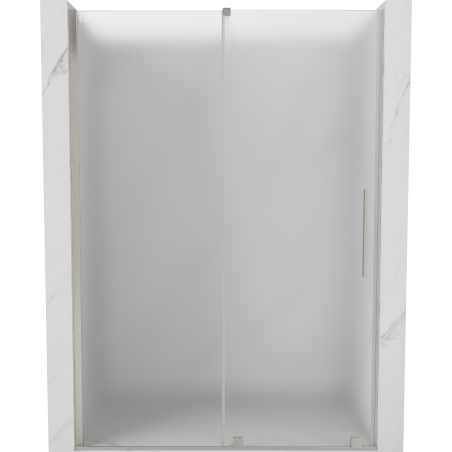 Mexen Velar sprchové dveře posuvné 130 cm, matné, kartáčovaný nikl - 871-130-000-31-97