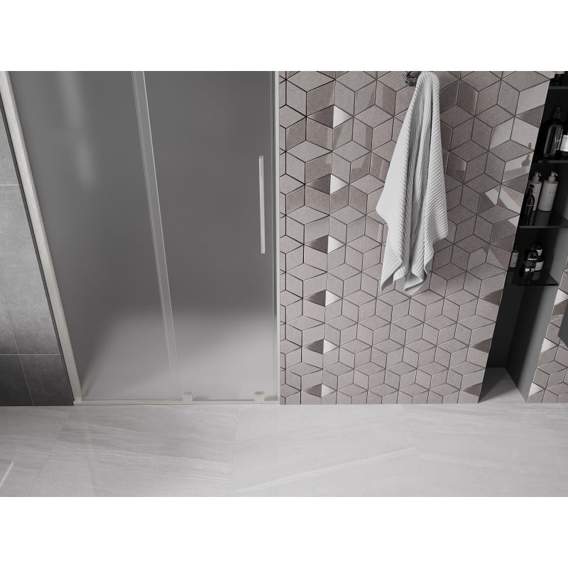 Mexen Velar posuvné sprchové dveře 120 cm, matné, kartáčovaný nikl - 871-120-000-31-97