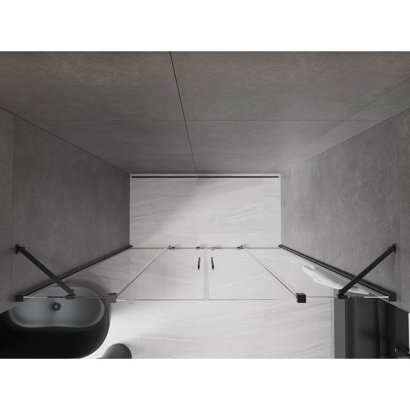 Mexen Velar Duo sprchové dveře posuvné 170 cm, transparentní, gun metal - 871-170-000-02-95