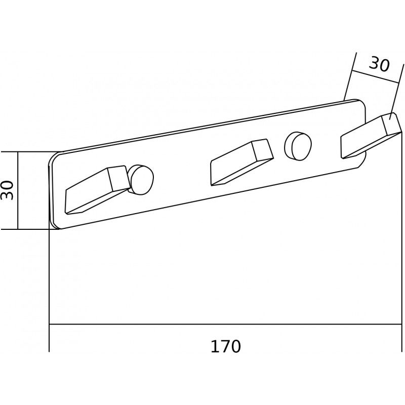 Mexen trojitý háček na ručník, černý - 709173-70