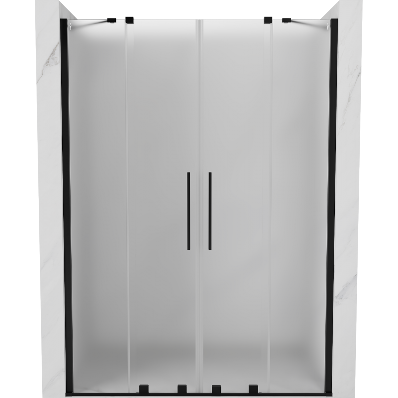 Mexen Velar Duo posuvné sprchové dveře 140 cm, matné, černé - 871-140-000-32-70