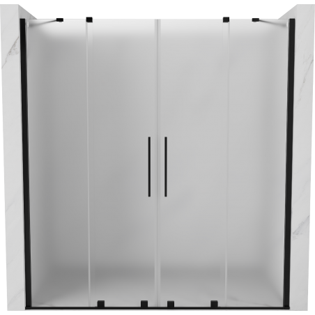 Mexen Velar Duo sprchové dveře posuvné 200 cm, matné, černé - 871-200-000-32-70
