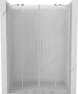 Mexen Velar Duo sprchové dveře posuvné 140 cm, námraza, kartáčovaný nikl - 871-140-000-32-97