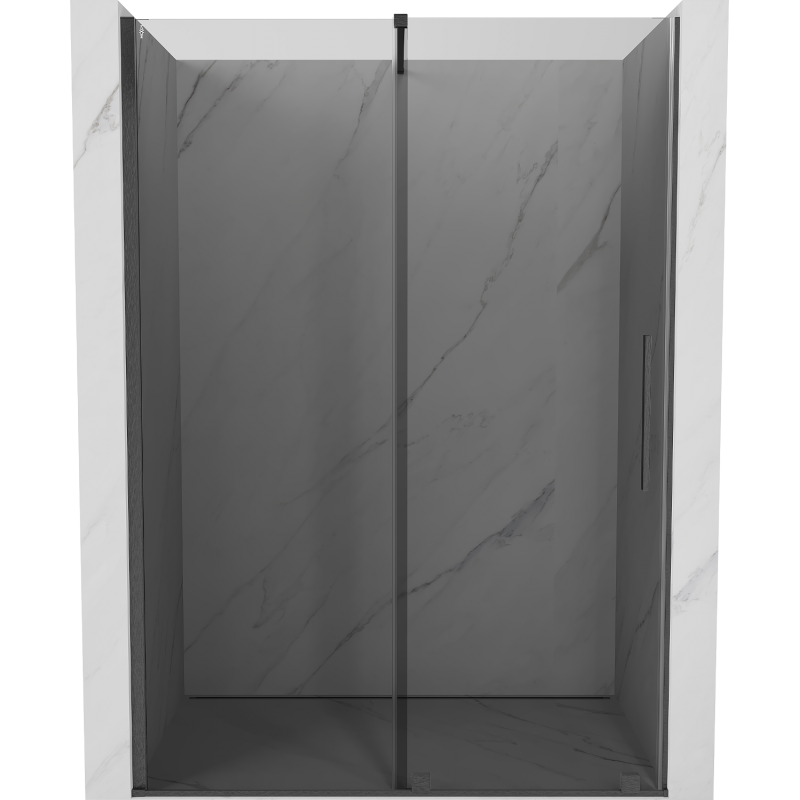 Mexen Velar posuvné sprchové dveře 130 cm, grafit, gun gray kartáčovaný - 871-130-000-41-66