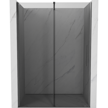 Mexen Velar posuvné sprchové dveře 130 cm, grafit, gun gray kartáčovaný - 871-130-000-41-66