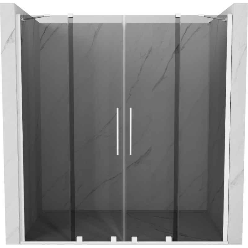Mexen Velar Duo sprchové dveře posuvné 180 cm, grafit, bílé - 871-180-000-42-20