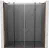 Mexen Velar Duo posuvné sprchové dveře 200 cm, grafit, růžové zlato - 871-200-000-42-60