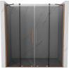 Mexen Velar Duo sprchové dveře posuvné 170 cm, grafit, kartáčovaná měď - 871-170-000-42-65