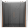 Mexen Velar Duo posuvné sprchové dveře 180 cm, grafit, kartáčovaná měď - 871-180-000-42-65
