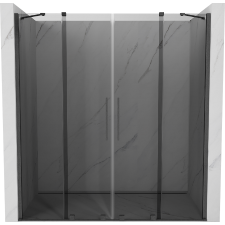 Mexen Velar Duo posuvné sprchové dveře 170 cm, grafit, kartáčovaná šedá - 871-170-000-42-66