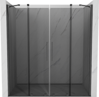 Mexen Velar Duo posuvné sprchové dveře 170 cm, grafit, kartáčovaná šedá - 871-170-000-42-66