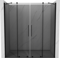 Mexen Velar Duo posuvné sprchové dveře 180 cm, grafitové, černé - 871-180-000-42-70