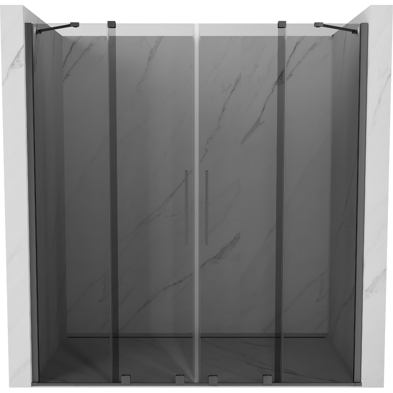 Mexen Velar Duo posuvné sprchové dveře 180 cm, grafit, gun metal - 871-180-000-42-95