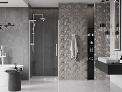 Mexen Velar L sprchové dveře posuvné 100 cm, transparentní, bílé - 871-100-003-01-20