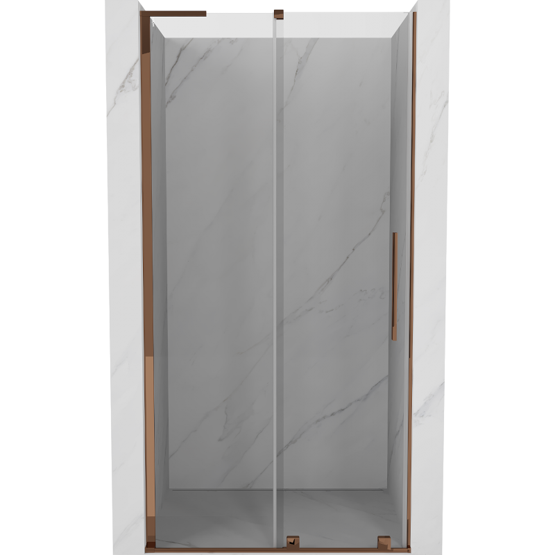 Mexen Velar L posuvné sprchové dveře 90 cm, transparentní, růžové zlato - 871-090-003-01-60