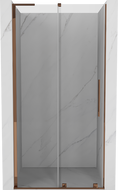 Mexen Velar L sprchové dveře posuvné 120 cm, průhledné, růžové zlato - 871-120-003-01-60