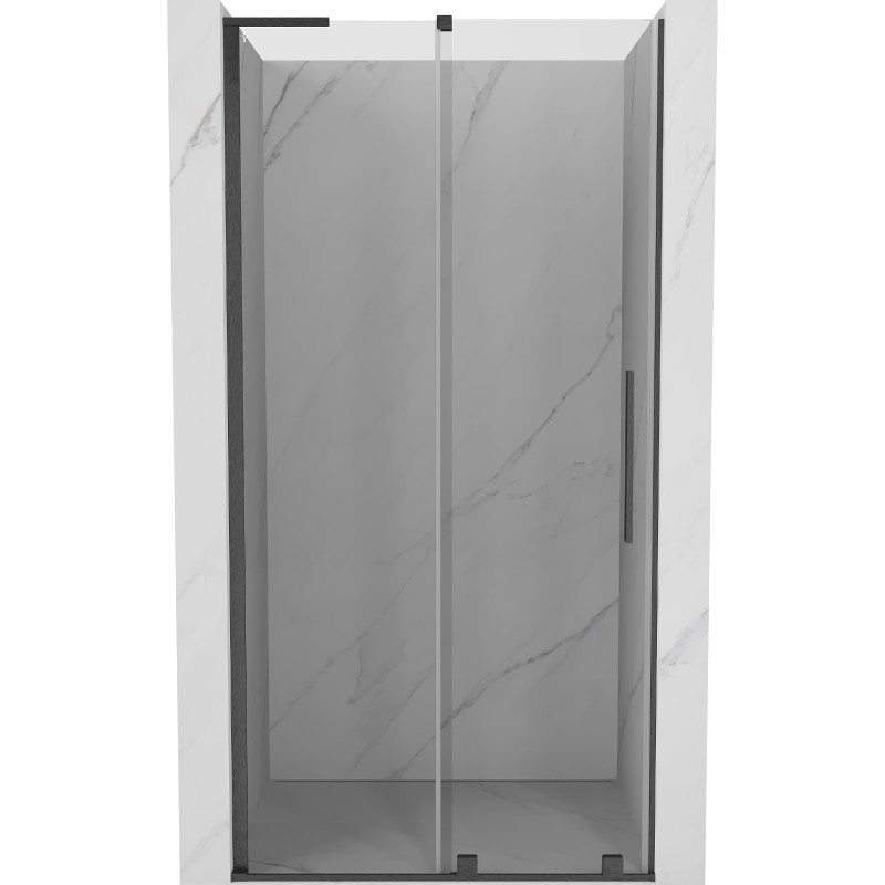 Mexen Velar L posuvné sprchové dveře 90 cm, transparentní, kartáčovaná gun šedá - 871-090-003-01-66
