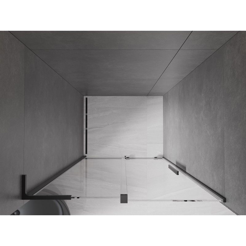 Mexen Velar L sprchové dveře posuvné 110 cm, průhledné, černé - 871-110-003-01-70