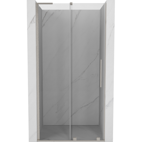 Mexen Velar L posuvné sprchové dveře 100 cm, průhledné, kartáčovaný nikl - 871-100-003-01-97