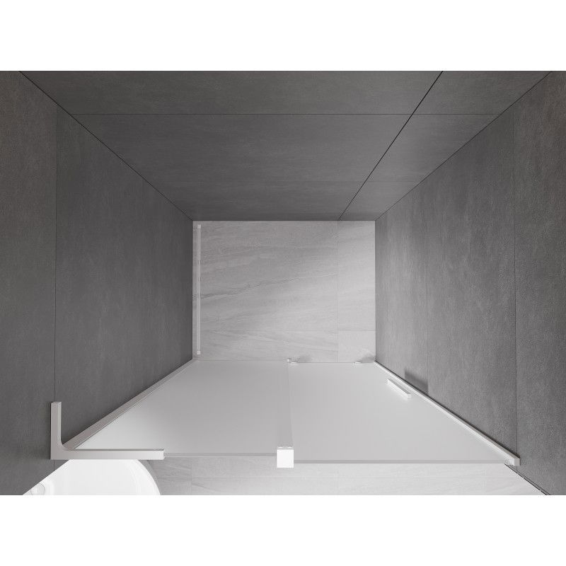 Mexen Velar L sprchové dveře posuvné 110 cm, námraza, bílé - 871-110-003-31-20