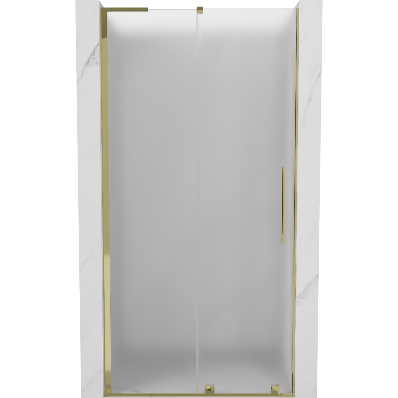 Mexen Velar L sprchové dveře posuvné 100 cm, mražené, zlaté - 871-100-003-31-50