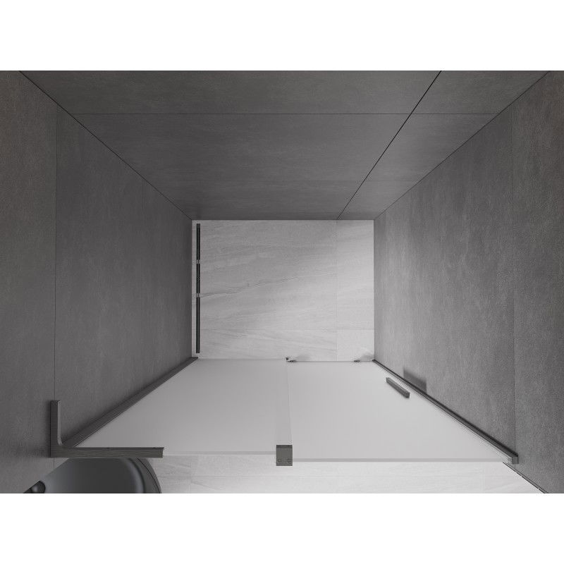 Mexen Velar L sprchové dveře posuvné 90 cm, matné, kartáčovaná gun šedá - 871-090-003-31-66