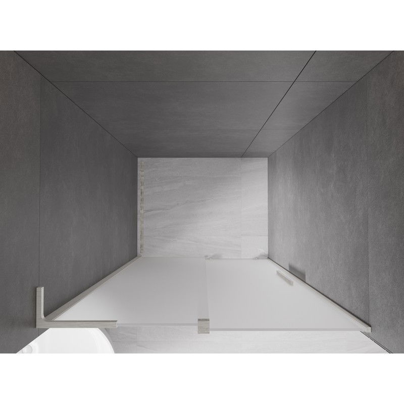 Mexen Velar L sprchové dveře posuvné 90 cm, matné, kartáčovaný nikl - 871-090-003-31-97