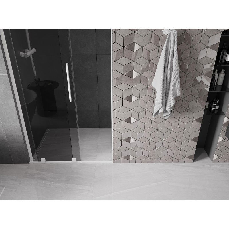 Mexen Velar L sprchové dveře posuvné 110 cm, grafit, bílé - 871-110-003-41-20