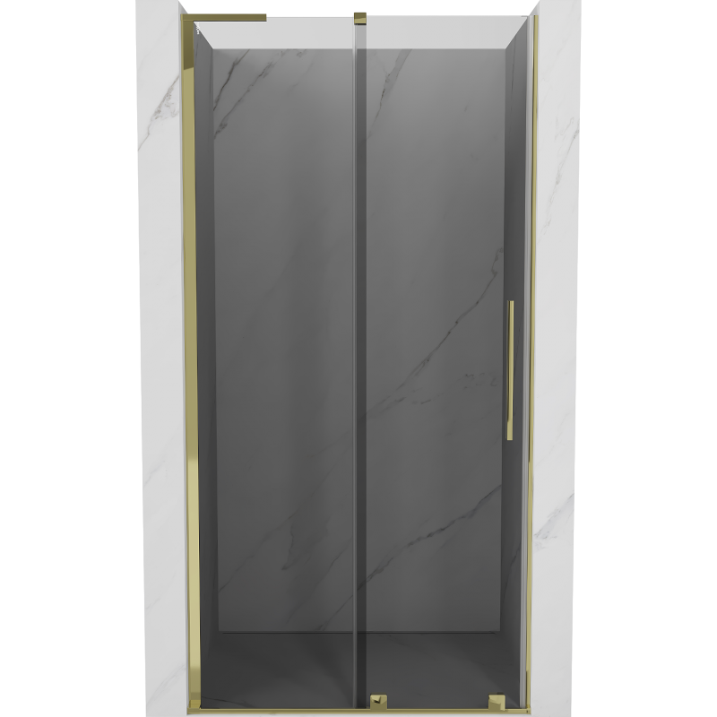 Mexen Velar L posuvné sprchové dveře 120 cm, grafit, zlaté - 871-120-003-41-50
