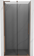 Mexen Velar L sprchové dveře posuvné 90 cm, grafit, růžové zlato - 871-090-003-41-60