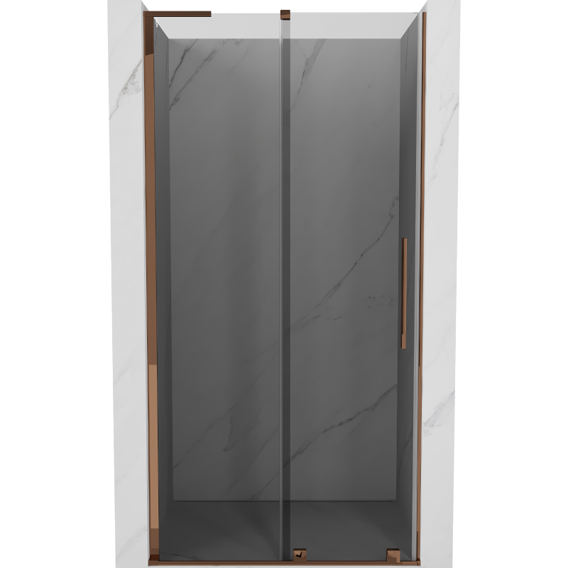 Mexen Velar L sprchové dveře posuvné 110 cm, grafit, růžové zlato - 871-110-003-41-60