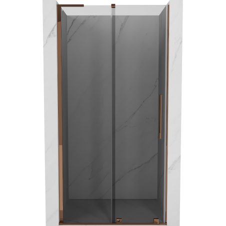 Mexen Velar L posuvné sprchové dveře 120 cm, grafit, růžové zlato - 871-120-003-41-60