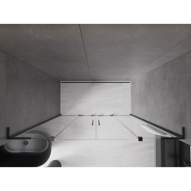 Mexen Velar L Duo posuvné sprchové dveře 180 cm, transparentní, černé - 871-180-003-02-70