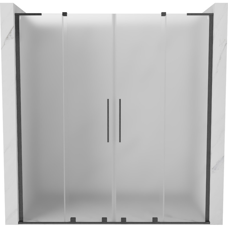 Mexen Velar L Duo posuvné sprchové dveře 170 cm, matné, gun gray kartáčované - 871-170-003-32-66