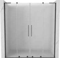 Mexen Velar L Duo posuvné sprchové dveře 170 cm, matné, gun gray kartáčované - 871-170-003-32-66