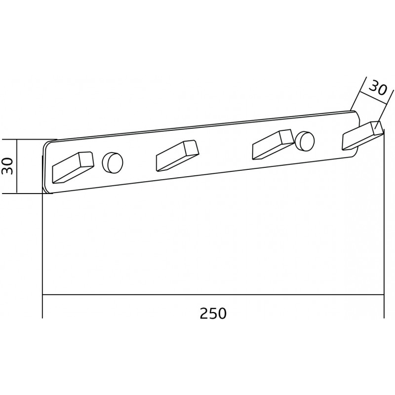 Mexen čtyřnásobný hák na ručníky, chrom - 709174-00