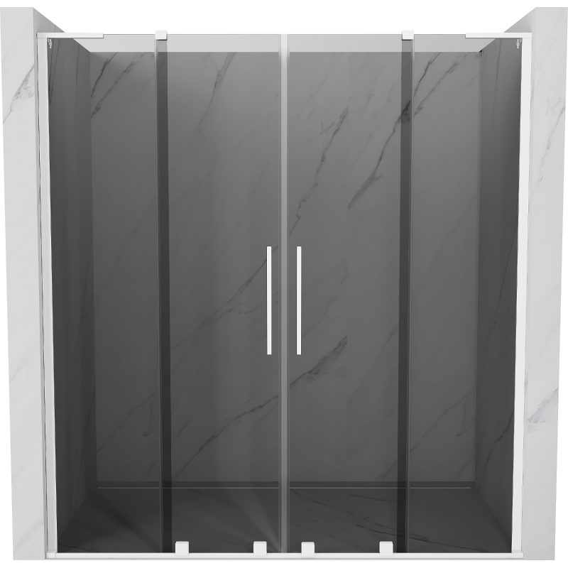 Mexen Velar L Duo sprchové dveře posuvné 170 cm, grafit, bílá - 871-170-003-42-20