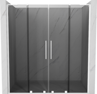 Mexen Velar L Duo posuvné sprchové dveře 200 cm, grafit, bílá - 871-200-003-42-20
