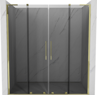 Mexen Velar L Duo sprchové dveře posuvné 180 cm, grafit, zlaté - 871-180-003-42-50