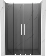 Mexen Velar Duo posuvné sprchové dveře 140 cm, grafit, bílé - 871-140-000-42-20