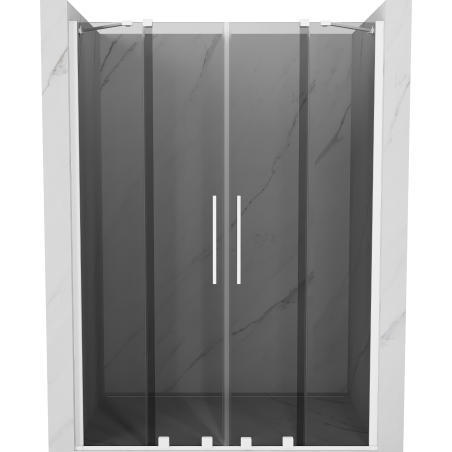 Mexen Velar Duo posuvné sprchové dveře 160 cm, grafit, bílé - 871-160-000-42-20