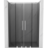 Mexen Velar Duo posuvné sprchové dveře 160 cm, grafit, bílé - 871-160-000-42-20