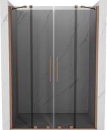 Mexen Velar Duo sprchové dveře posuvné 150 cm, grafit, kartáčovaná měď - 871-150-000-42-65