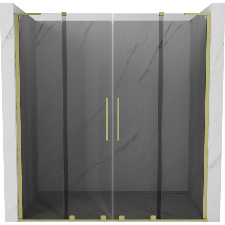 Mexen Velar L Duo Posuvné sprchové dveře 180 cm, grafitové, zlatý kartáčovaný - 871-180-003-42-55